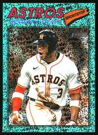 Jeremy Peña 2026 Topps Heritage #283 Chrome Aqua Sparkle Refractors