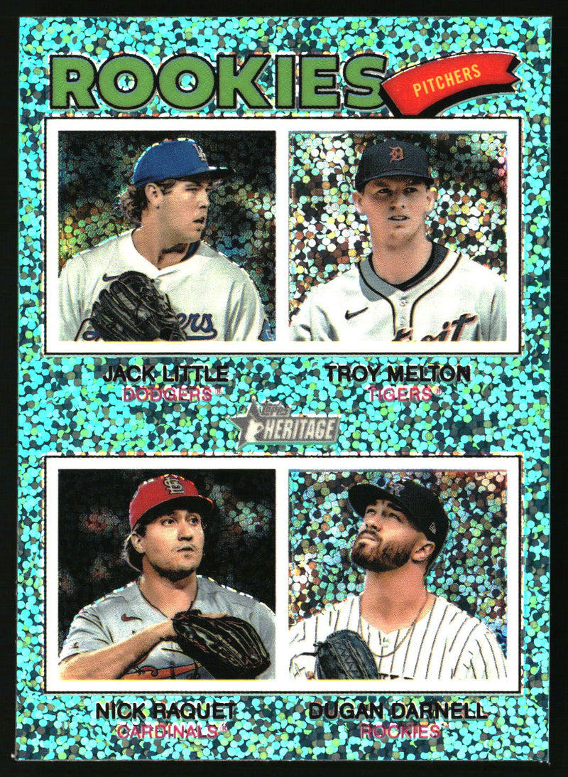 2026 Rookie Pitchers 2026 Topps Heritage #387 Chrome Aqua Sparkle Refractors
