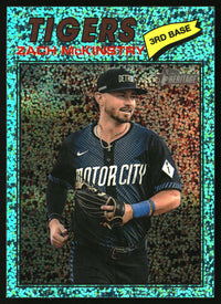 Zach McKinstry 2026 Topps Heritage #398 Chrome Aqua Sparkle Refractors
