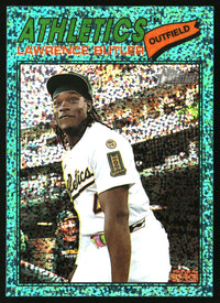 Lawrence Butler 2026 Topps Heritage #94 Chrome Aqua Sparkle Refractors