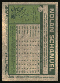 Nolan Schanuel 2026 Topps Heritage #117 Chrome Aqua Sparkle Refractors