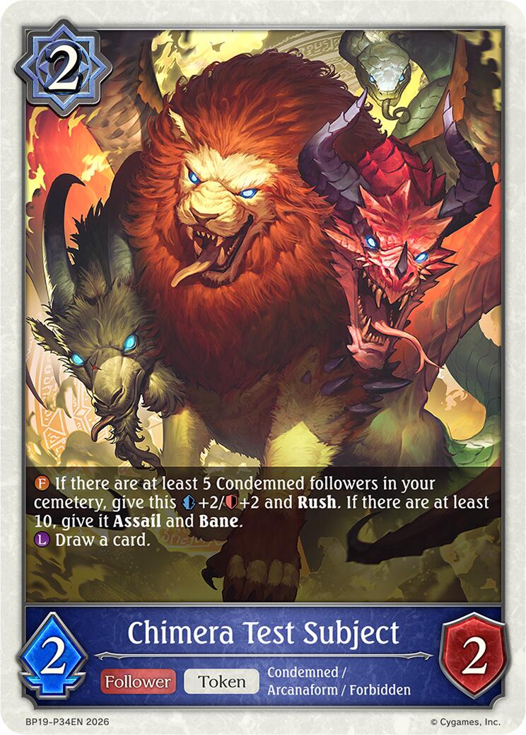 Chimera Test Subject - P34EN (Foil) (BP19-P34EN) [Eightfold Retribution]