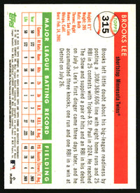 Brooks Lee 2025 Topps Chrome Platinum #315 Prism Refractors RC