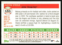 Justin Steele 2025 Topps Chrome Platinum #151 Prism Refractors