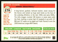 Jason Giambi 2025 Topps Chrome Platinum #276 Blue Prism Refractors