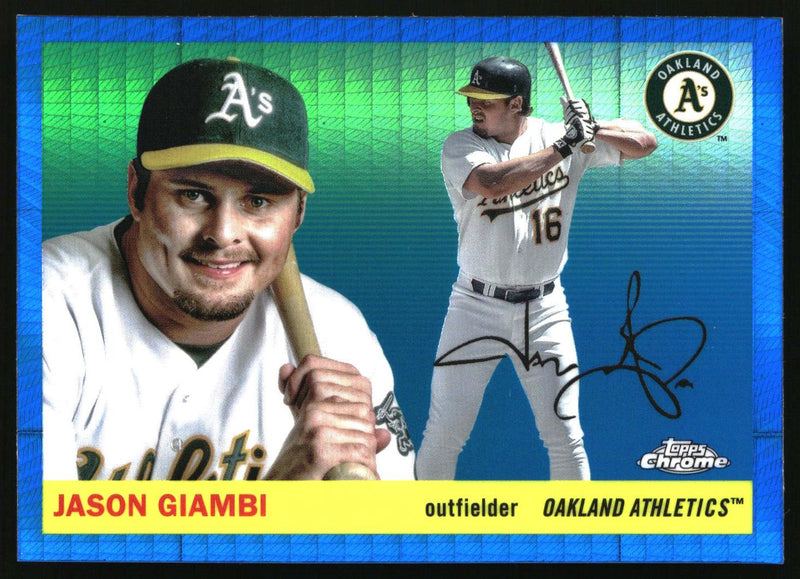 Jason Giambi 2025 Topps Chrome Platinum #276 Blue Prism Refractors