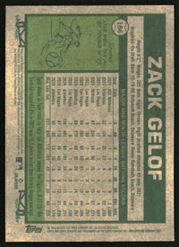 Zack Gelof 2026 Topps Heritage #186 Chrome Pink Sparkle Refractors