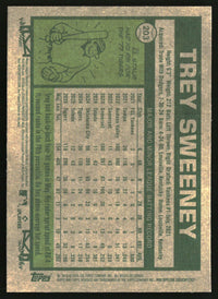 Trey Sweeney 2026 Topps Heritage #203 Chrome Pink Sparkle Refractors