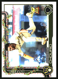 Jackson Chourio 2025 Topps Holiday #H182 Green Holiday Plaid