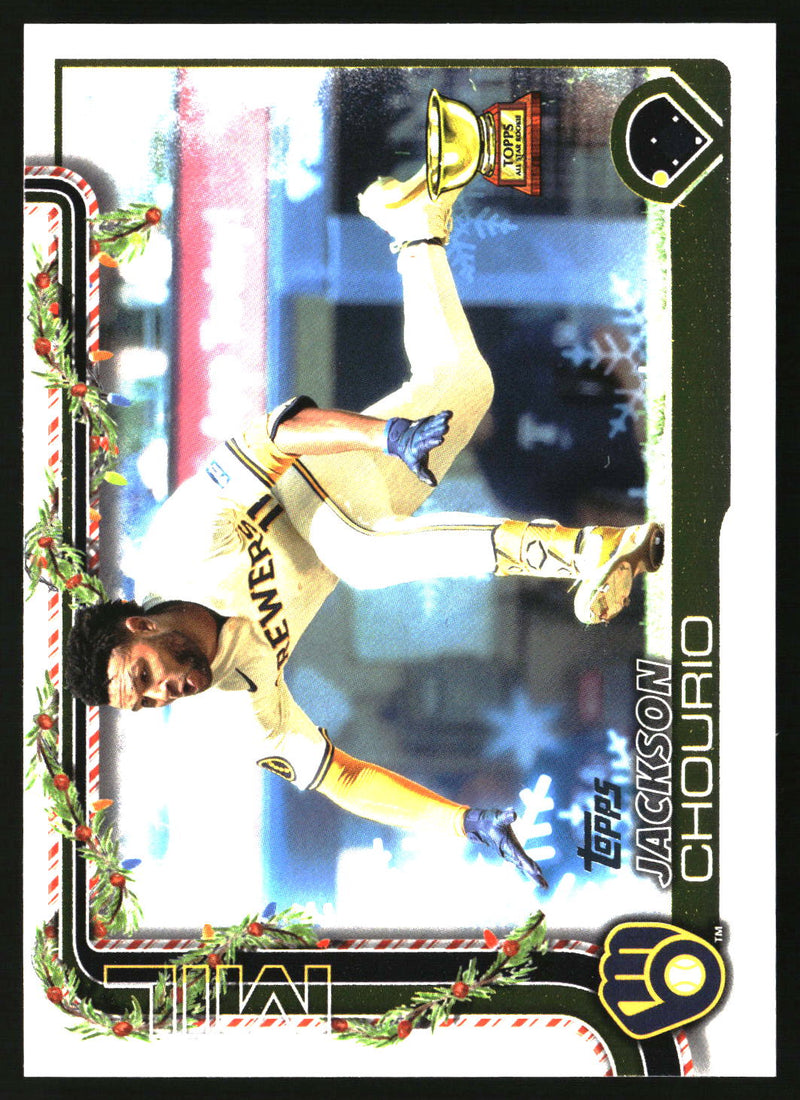 Jackson Chourio 2025 Topps Holiday #H182 Green Holiday Plaid