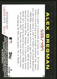 Alex Bregman 2025 Topps Archives #95C-5 1995 Topps Cyberstats