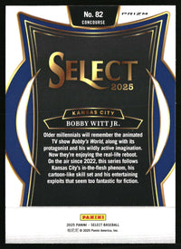 Bobby Witt Jr. 2025 Panini Select #82 Silver Prizms