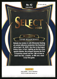 Luke Keaschall 2025 Panini Select #42 Silver Prizms RC
