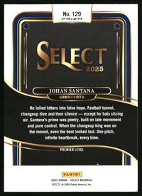 Johan Santana 2025 Panini Select #129 Silver Prizms