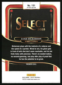 Luke Dickerson 2025 Panini Select #191 Silver Prizms