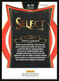 Rhett Lowder 2025 Panini Select #59 Silver Prizms