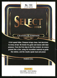 Chandler Simpson 2025 Panini Select #153 Silver Prizms