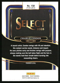 Charlie Condon 2025 Panini Select #158 Silver Prizms