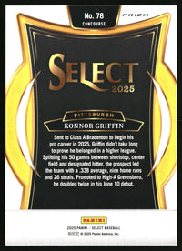 Konnor Griffin 2025 Panini Select #78 Silver Prizms