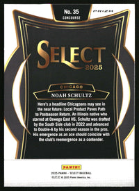 Noah Schultz 2025 Panini Select #35 Silver Prizms