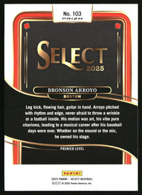 Bronson Arroyo 2025 Panini Select #103 Silver Prizms