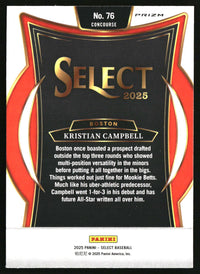 Kristian Campbell 2025 Panini Select #76 Silver Prizms