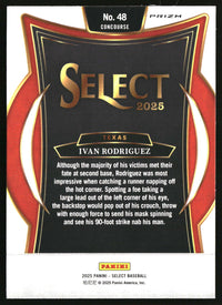 Ivan Rodriguez 2025 Panini Select #48 Silver Prizms