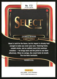 James Wood 2025 Panini Select #172 Silver Prizms