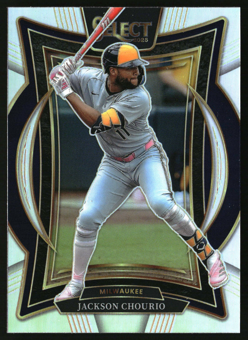 Jackson Chourio 2025 Panini Select #90 Silver Prizms