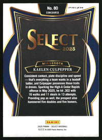 Kaelen Culpepper 2025 Panini Select #80 Silver Prizms
