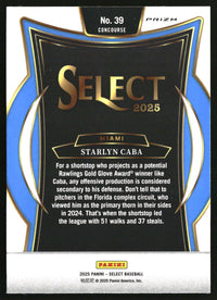 Starlyn Caba 2025 Panini Select #39 Silver Prizms