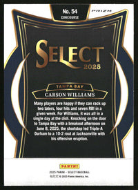 Carson Williams 2025 Panini Select #54 Silver Prizms