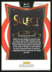 Marcelo Mayer 2025 Panini Select #31 Silver Prizms