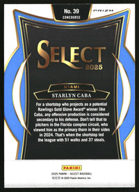 Starlyn Caba 2025 Panini Select #39 Silver Prizms