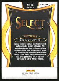 Bubba Chandler 2025 Panini Select #16 Silver Prizms
