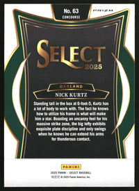 Nick Kurtz 2025 Panini Select #63 Silver Prizms
