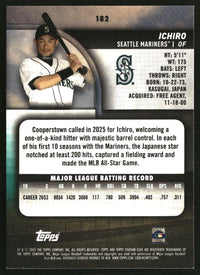 Ichiro 2025 Stadium Club #182 Lime Green