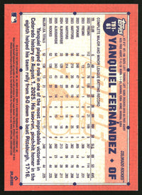 Yanquiel Fernandez 2026 Topps #T91-61 1991 35th Anniversary Crackle Foil