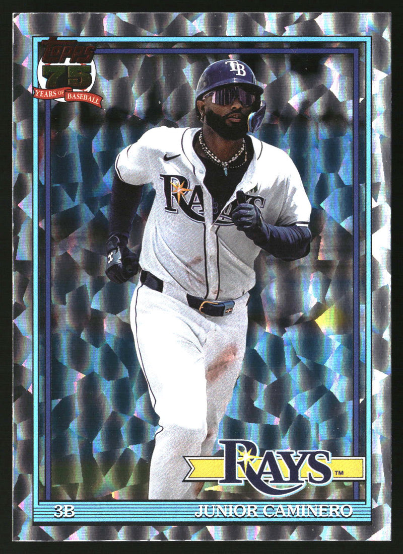Junior Caminero 2026 Topps #T91-62 1991 35th Anniversary Crackle Foil