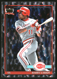Barry Larkin 2026 Topps #T91-81 1991 Baseball 35th Anniversary Crackle Foil