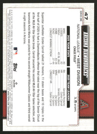 Arizona Diamondbacks 2026 Topps #47 Confetti