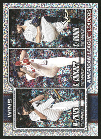 American League Leaders Wins 2026 Topps #130 Confetti