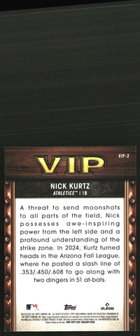 Nick Kurtz 2025 Bowman #VIP-2 Very Important Prospects Mojo Navy Refractor SN