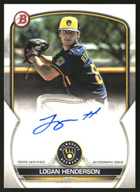 Logan Henderson 2023 Bowman #PPA-LH Prospect Autographs AU