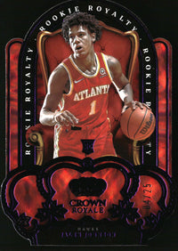 Jalen Johnson 2021-22 Panini Crown Royale #22 Rookie Royalty Purple SN