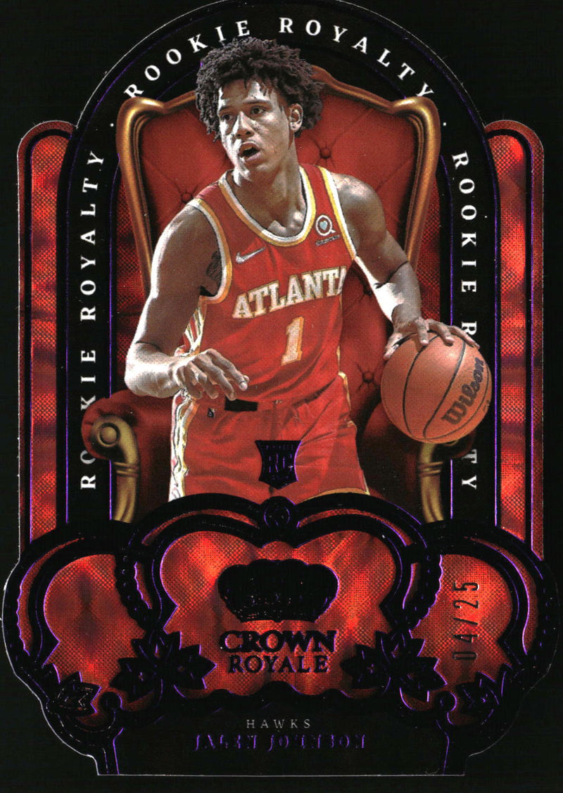 Jalen Johnson 2021-22 Panini Crown Royale #22 Rookie Royalty Purple SN
