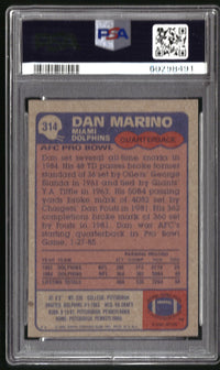 Dan Marino #314 1985 Topps PSA 8 All Pro
