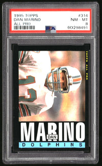 Dan Marino #314 1985 Topps PSA 8 All Pro