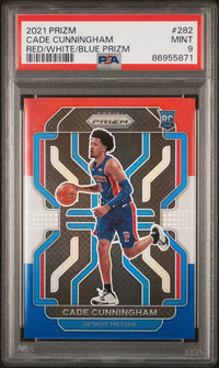 Cade Cunningham #282 2021 Panini Prizm PSA 9 Red/White/Blue Prizm