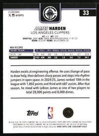 James Harden 2025-26 Topps Chrome Update #33 Image Variation- Speckle